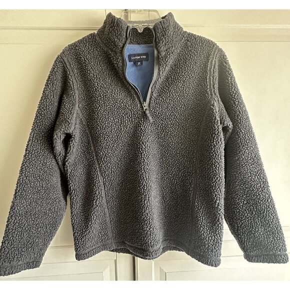 Lands End Womens Size XS‎ 2-4 Gray Pullover 1/4 Zip Jacket - Picture 1 of 5
